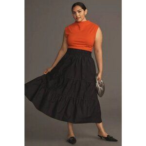 💕ANTHROPOLOGIE💕 The Somerset Maxi Skirt ~ Black 3X Plus NWT